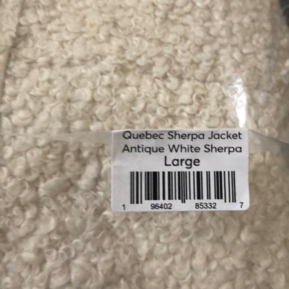 Marine Layer Quebec Sherpa Jacket Cozy Snap Button Antique White Cream NWT L - Picture 6 of 9